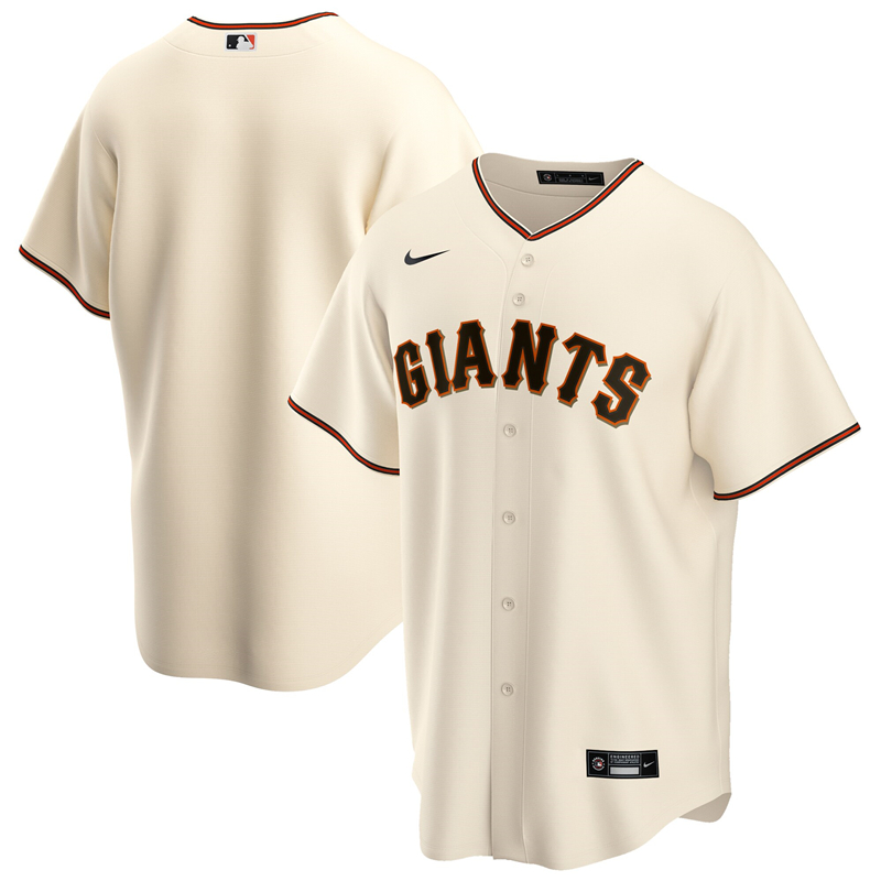 2020 MLB Men San Francisco Giants Nike Cream Home 2020 Official Replica Team Jersey 1->san diego padres->MLB Jersey